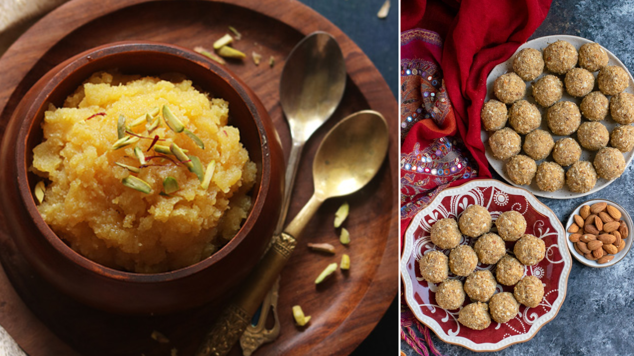 Winter sweets, sweets to try at home this winter, homemade laddu halwa list