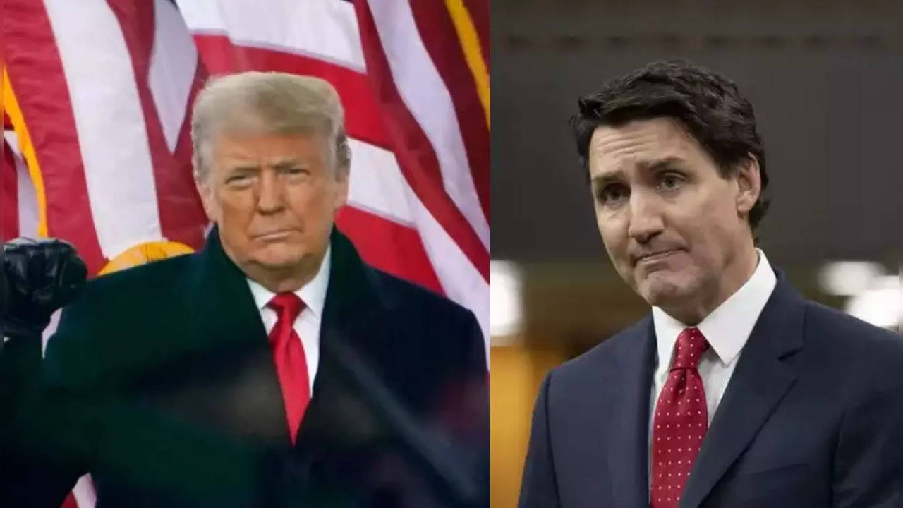 Trump and Justin Trudeau meet