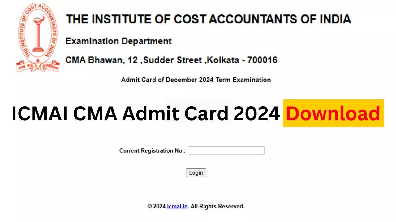 ICMAI CMA Admit Card 2024