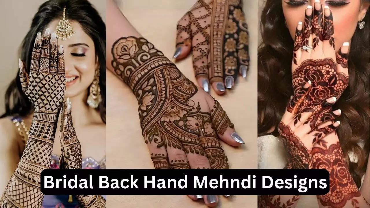 beautiful bridal back hand mehndi design images