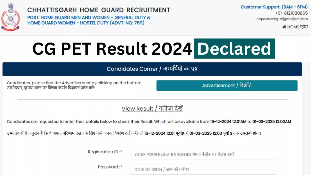 CG PET Result 2024 Declared