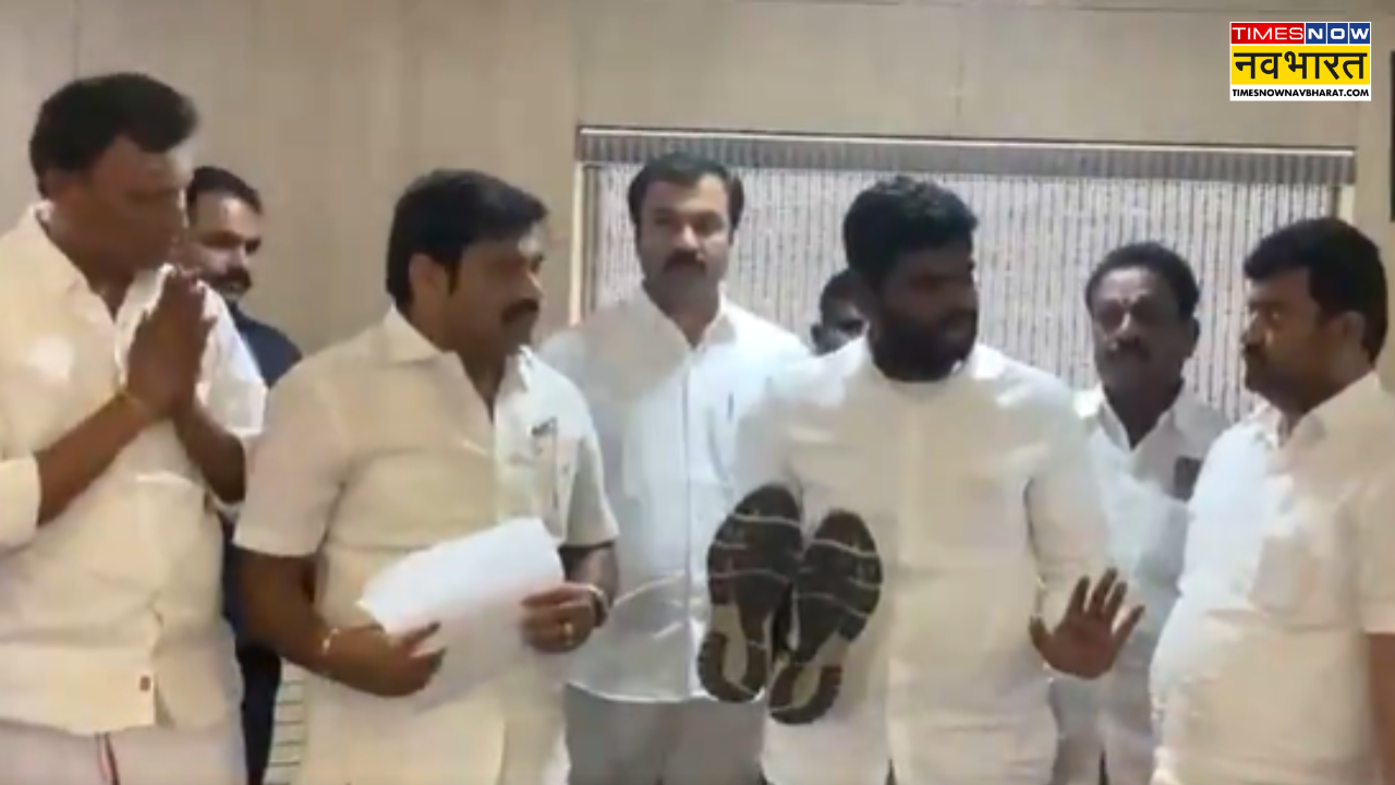 K Annamalai removed shoe