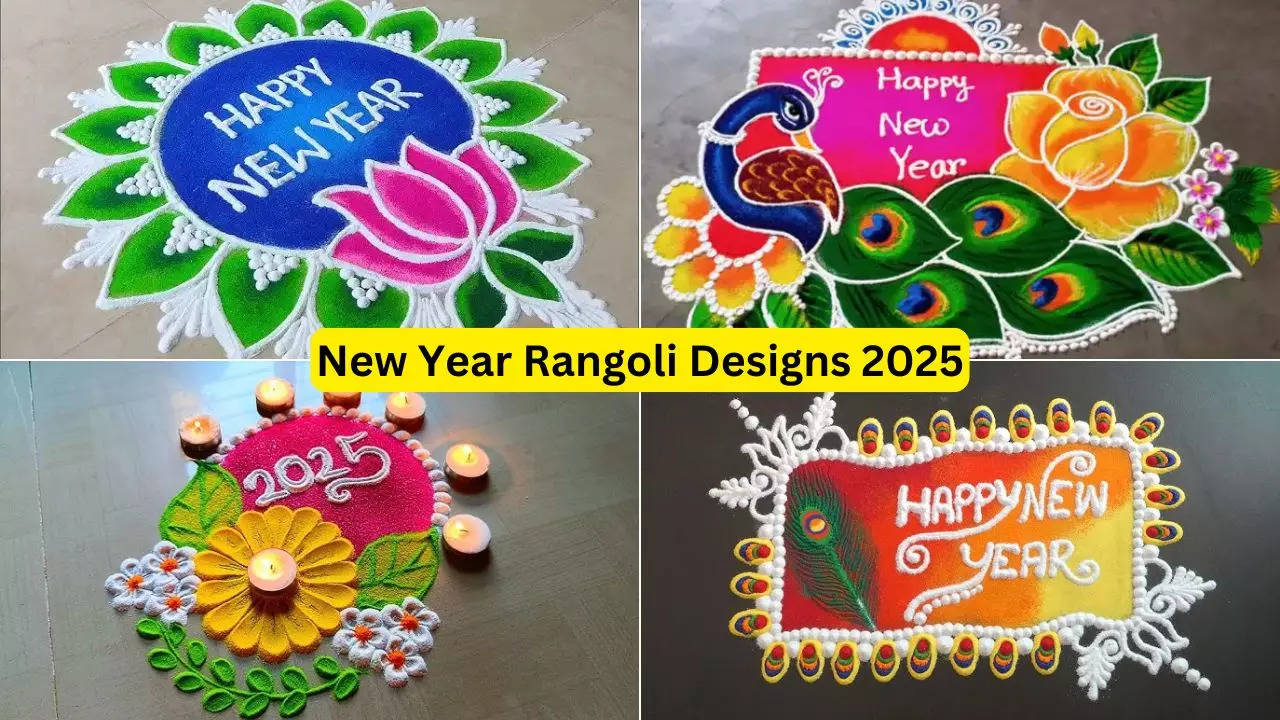 Happy New Year Rangoli Designs 2025 Photos To Download And Share