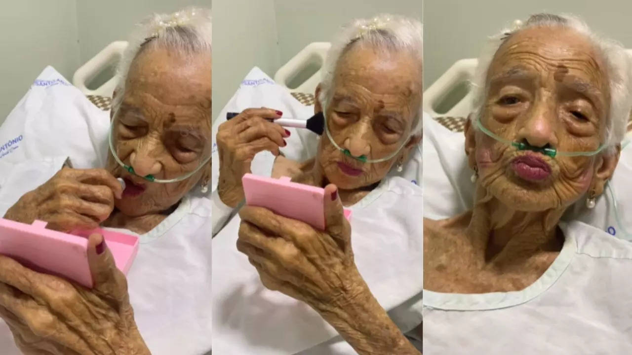 Grandmother Makeup on Hospital Bed