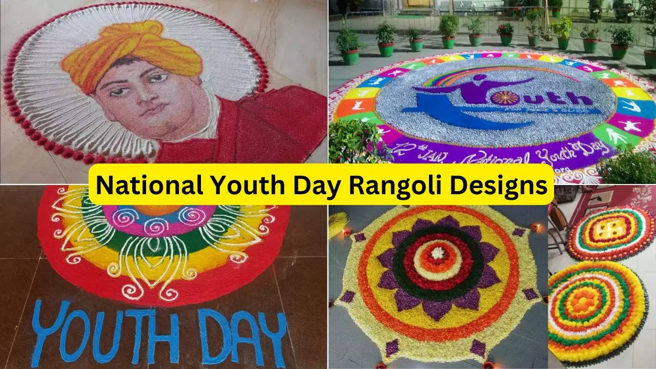 national youth day rangoli designs 2025 images to download and share