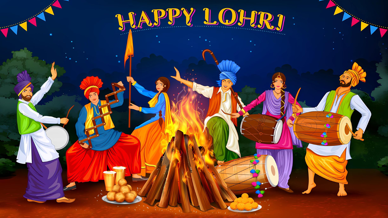 Lohri 2025, Lohri 2025 wishes in punjabi, happy lohri punjabi me lakh lakh vadhaiyan 