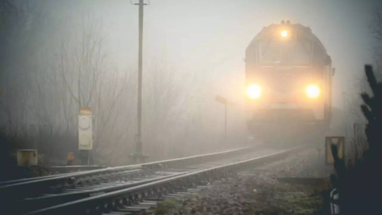 Train in fog