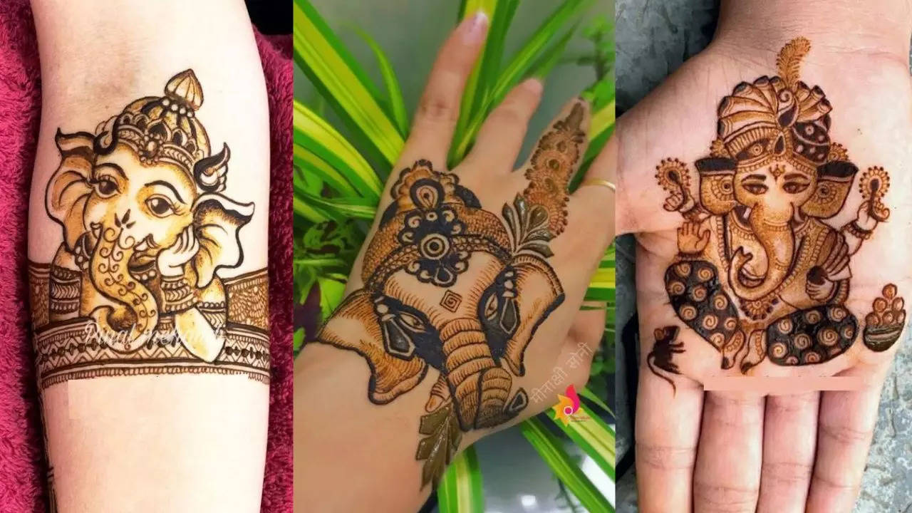 Sakat Chauth 2025 Mehndi Design LIVE: शुभ सकट चौथ के दिन हथेली पर रचाएं ऐसी सुंदर मेहंदी, अनोखे पैटर्न खूबसूरती में लगाएंगे चार चांद, देखें गणेश जी की मेहंदी, Front, Back Hand Mehndi Designs और Photo