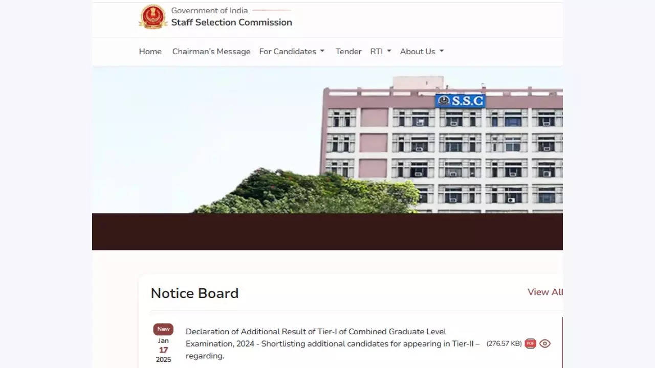 SSC CGL Tier 1 Result 2024, SSC CGL Tier 1 Additional Result 2024