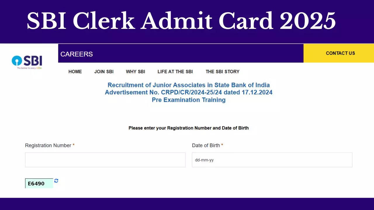 SBI Clerk Admit Card 2025