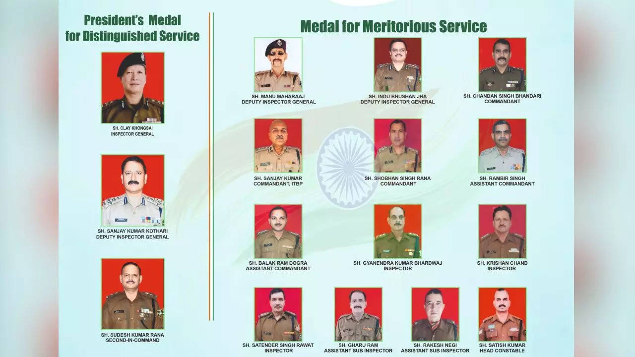 ITBP Officials Awarded Medals