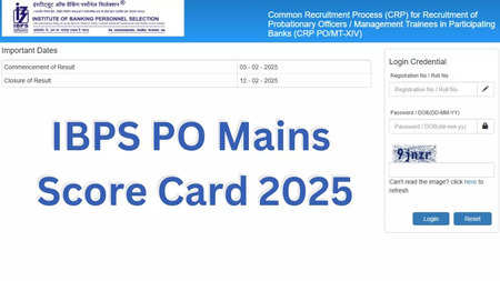 IBPS PO Mains Score Card 2025 Out Now