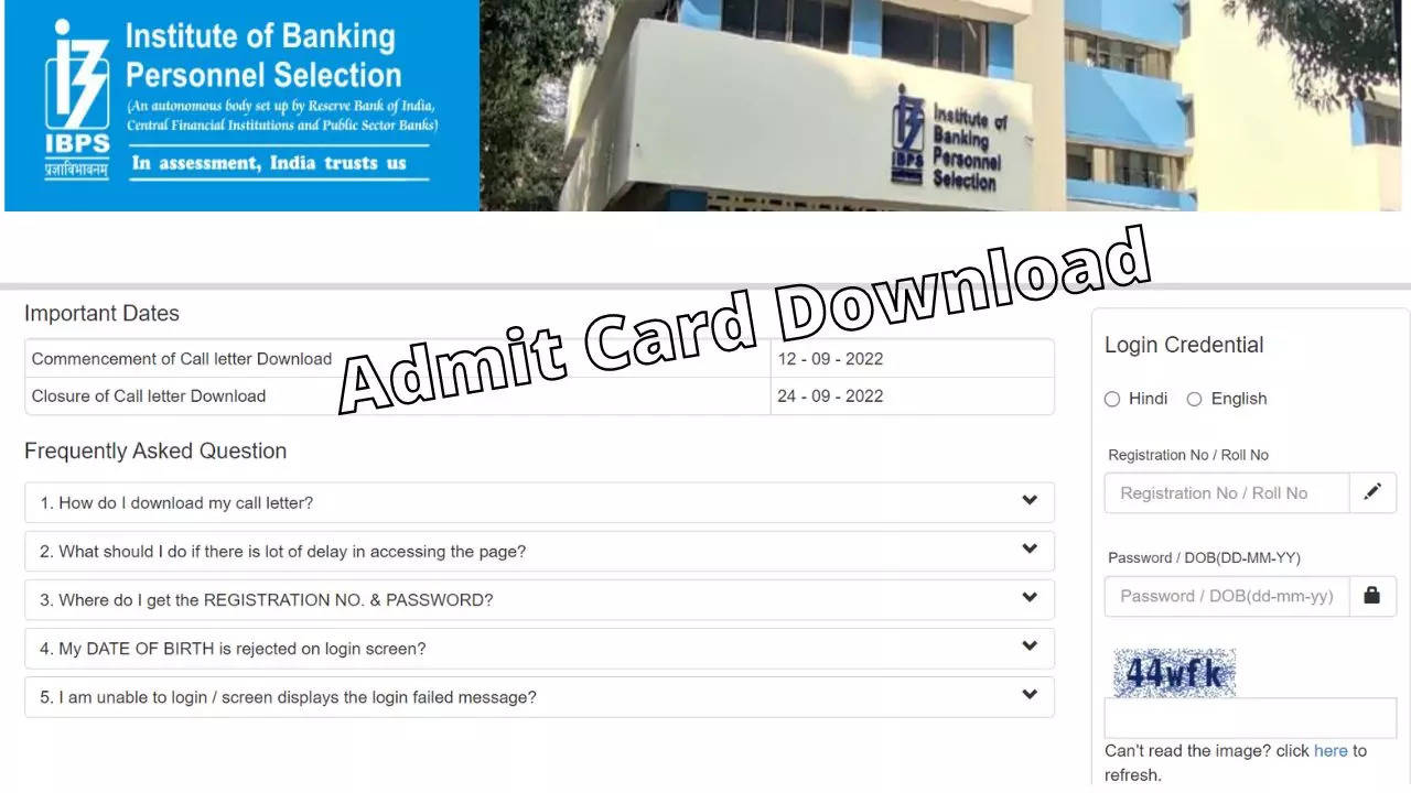 ibps rrb Admit Card Download