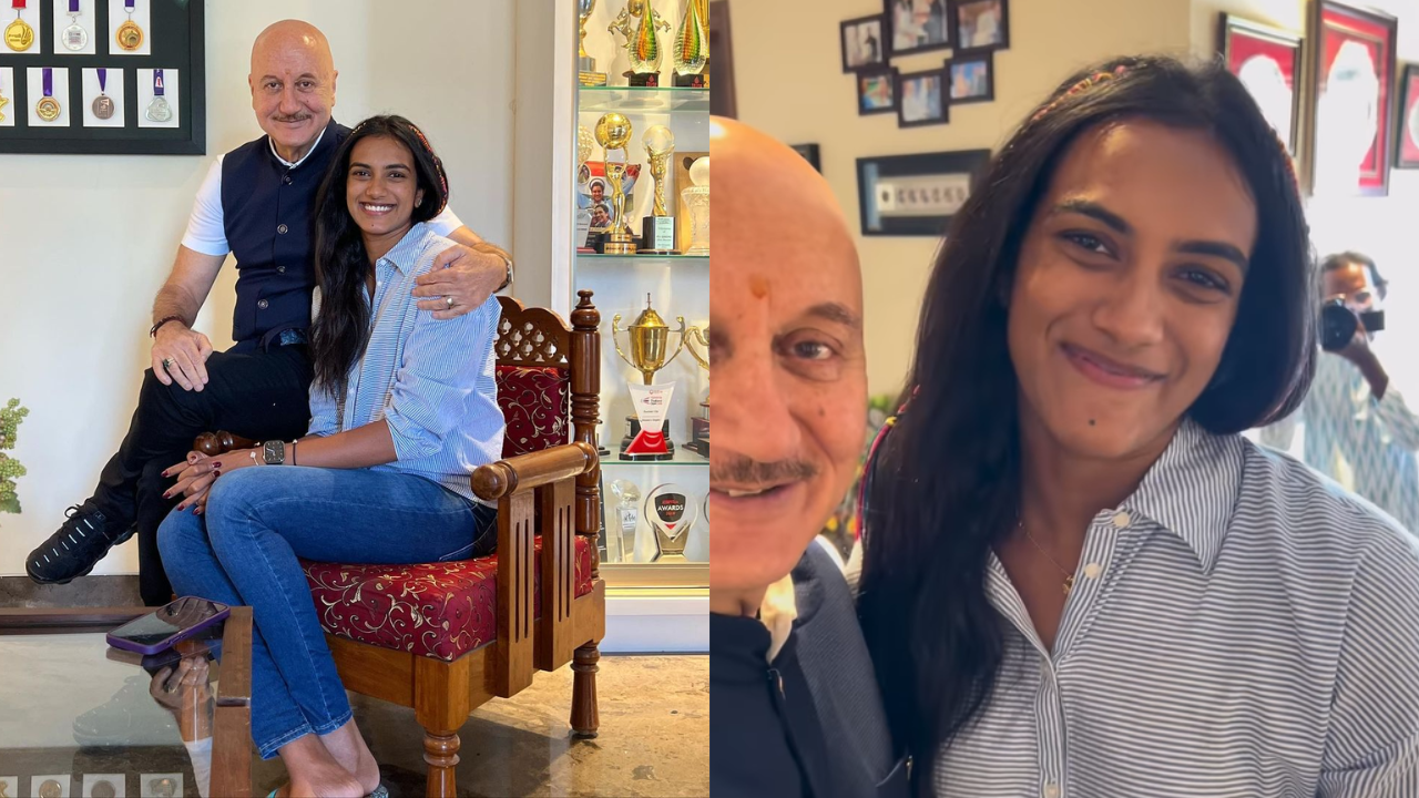 Anupam Kher And PV Sindhu