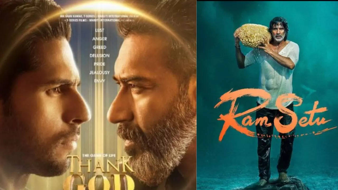 thank god and ram setu poster