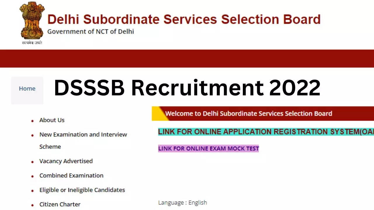 DSSSB Recruitment 2022