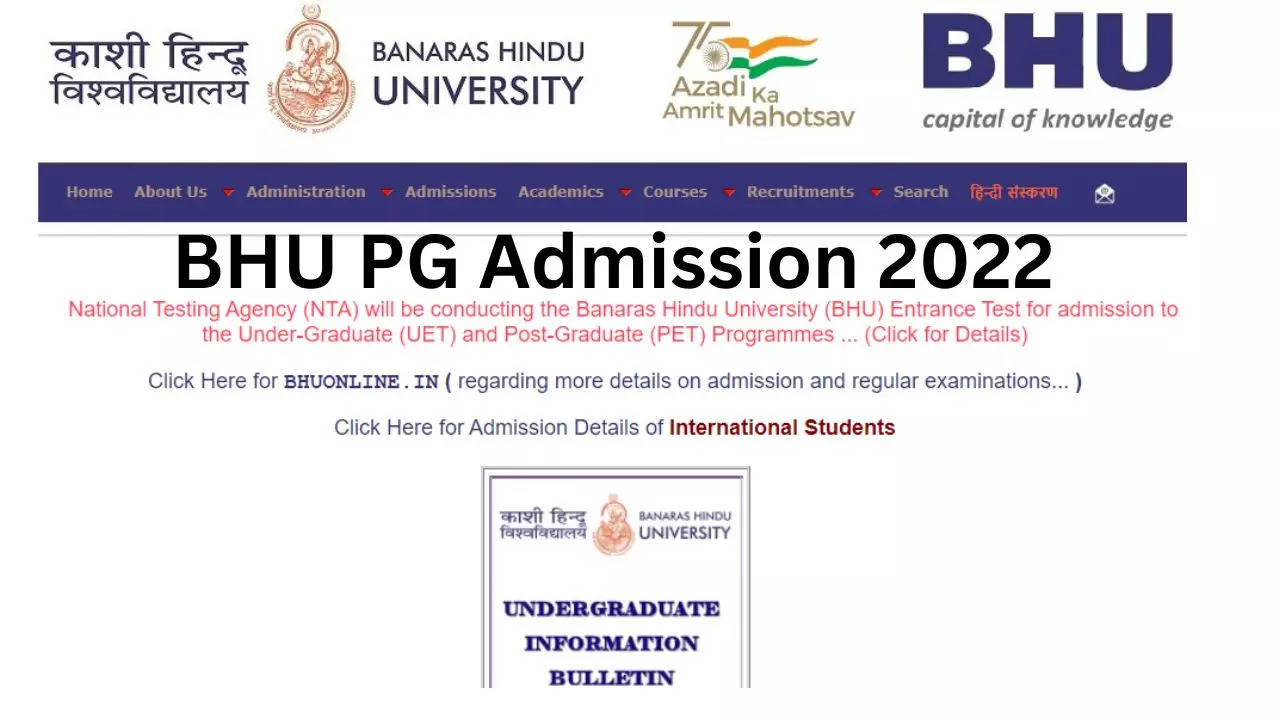 BHU PG Admission 2022