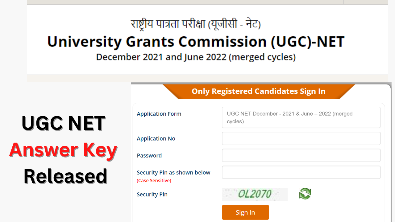 UGC NET  Answer Key  Released