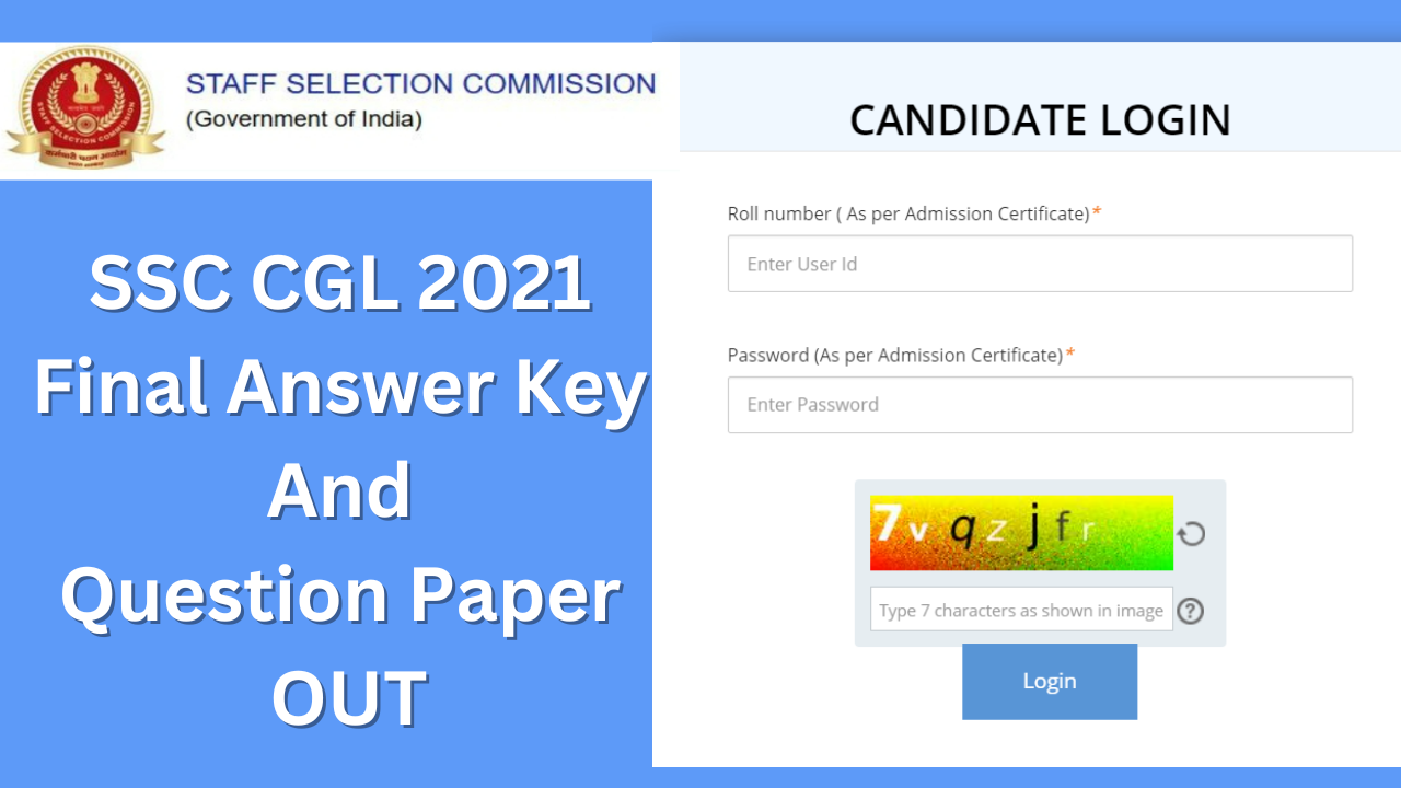 SSC CGL 2021 Final Answer Key and Question Paper OUT