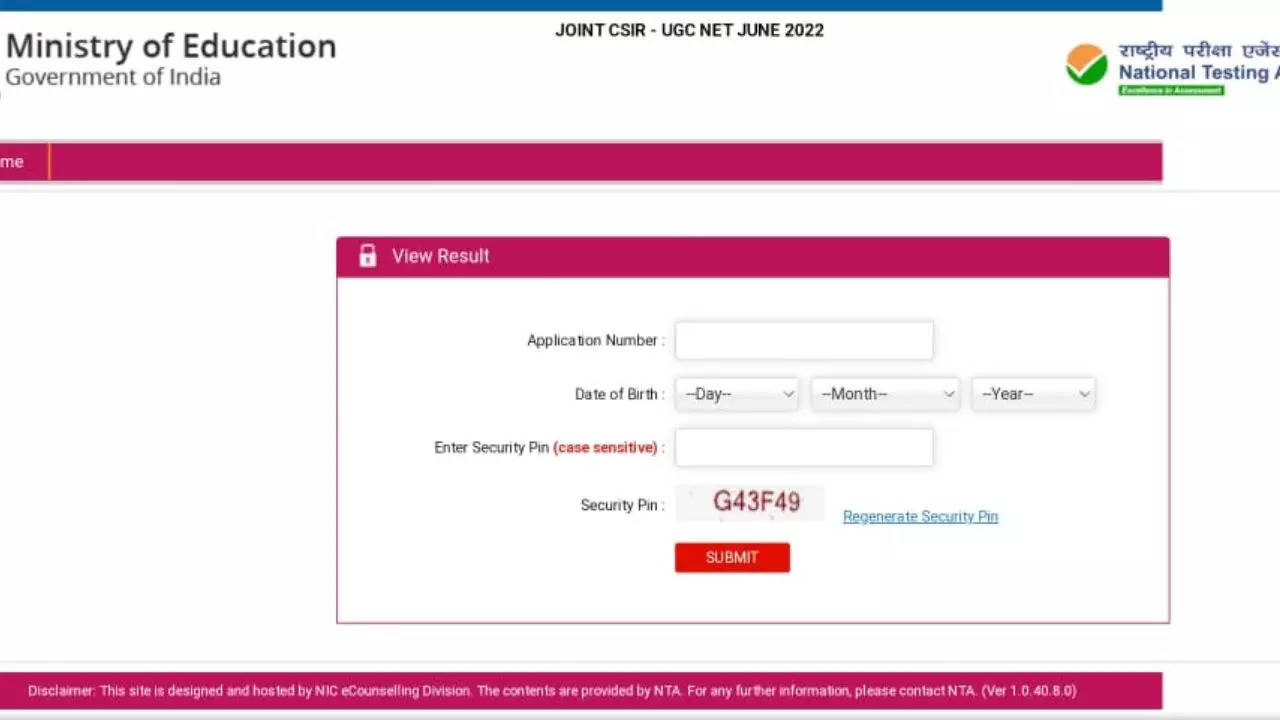 CSIR UGC NET Result 2022 Declared