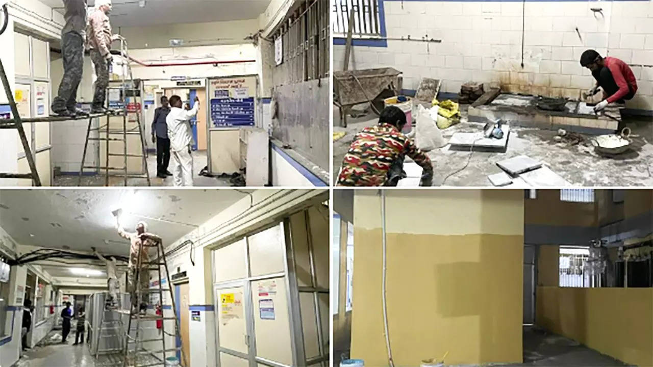 Morbi hospital dyeing and painting