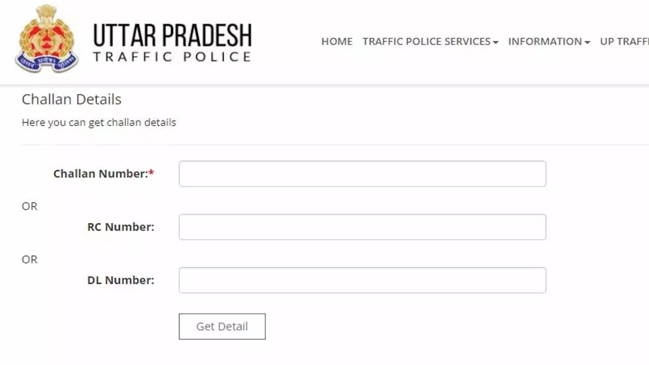 e challan UP traffic police