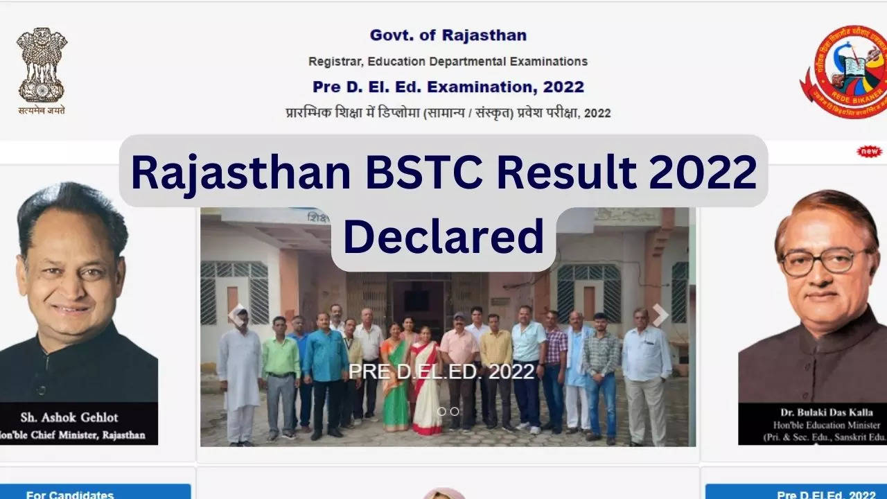 Rajasthan BSTC Result 2022 Declared