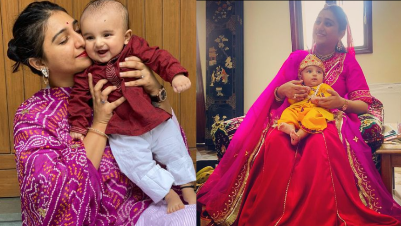 Mohena Kumari Singh and her son Ayaansh