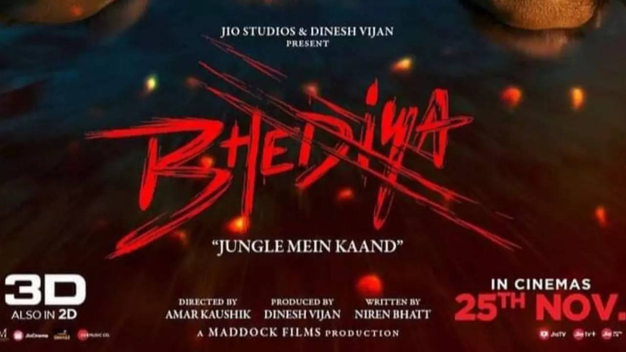 Varun Dhawan reveals his fierce werewolf avatar in new poster for 'Bhediya'  co-starring Kriti Sanon : The Tribune India