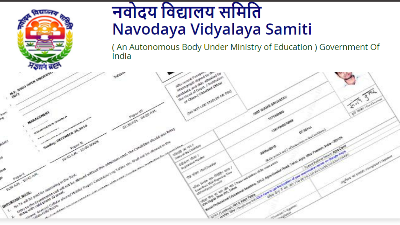 NVS 2022 Admit Card forPGT, TGT released