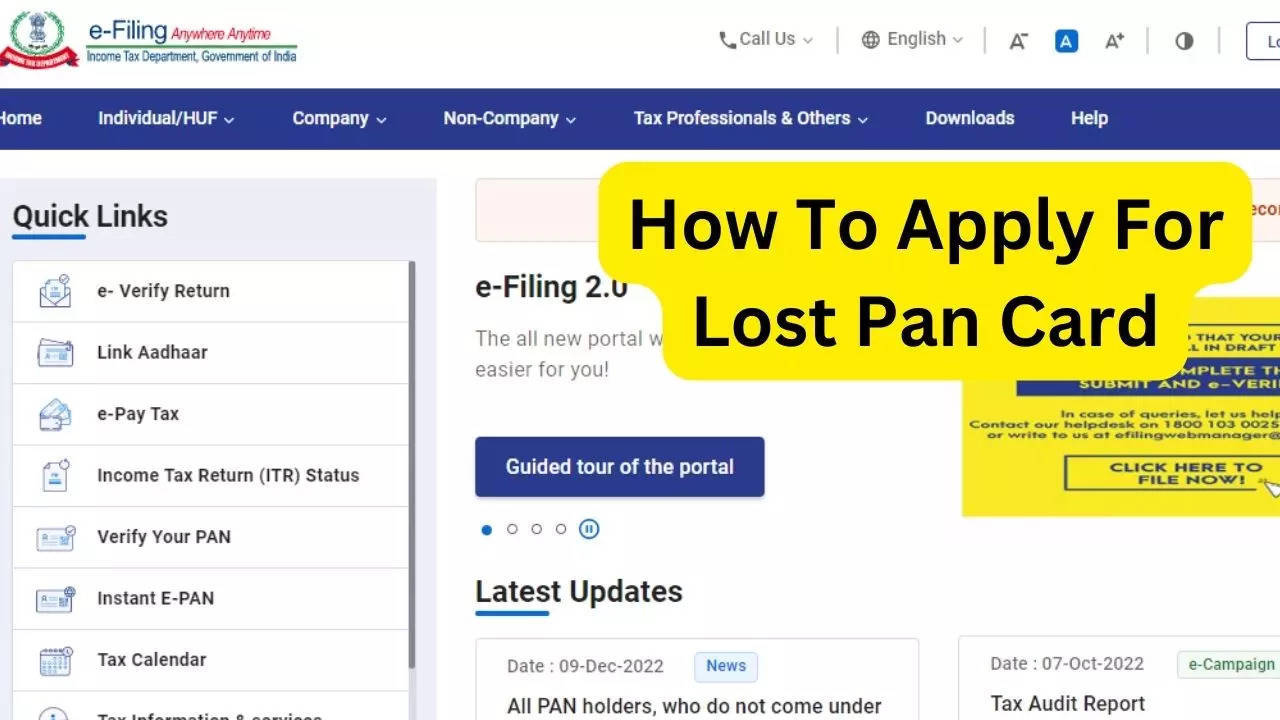 How To Apply For Lost Pan Card