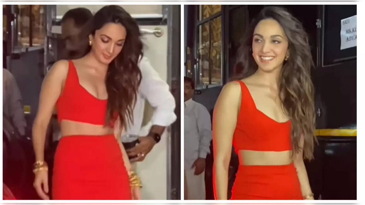 बोल्ड लाल ड्रेस में शूटिंग करने पहुंची Kiara Advani, लुक देख ट्रोल्स बोले 'खाना नहीं खाया दीदी...'