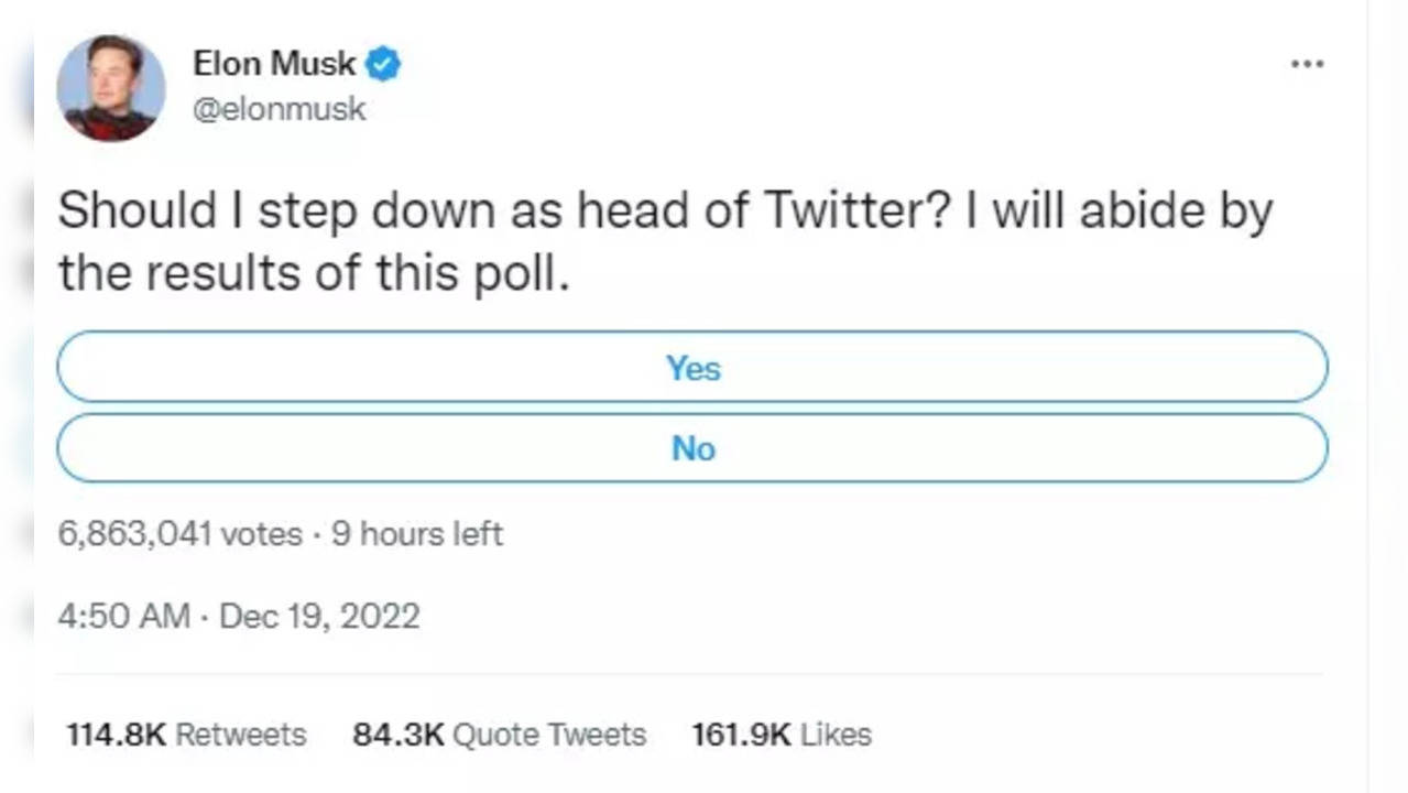 Elon Musk's new Poll