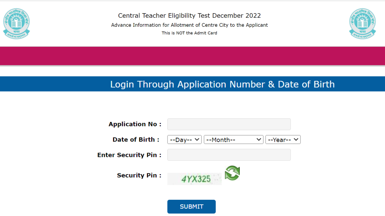 CBSE CTET Pre Admit Card released at ctet.nic.in