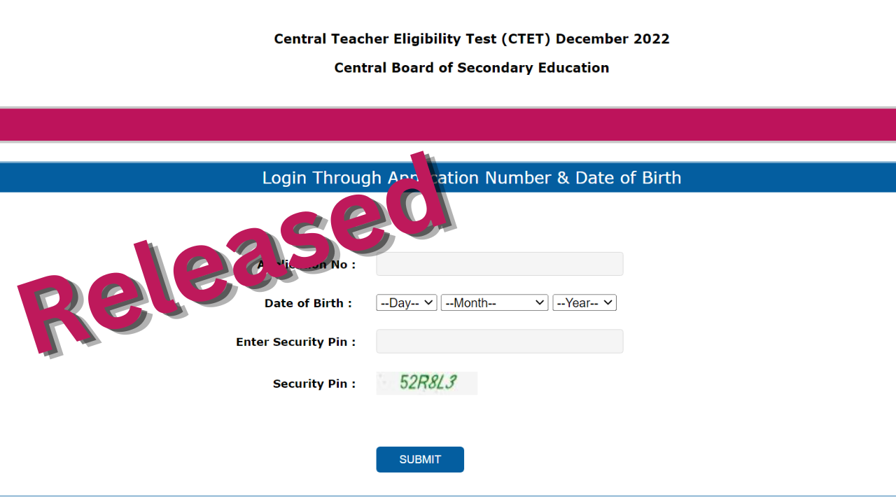 cbse ctet admit card 2022 out