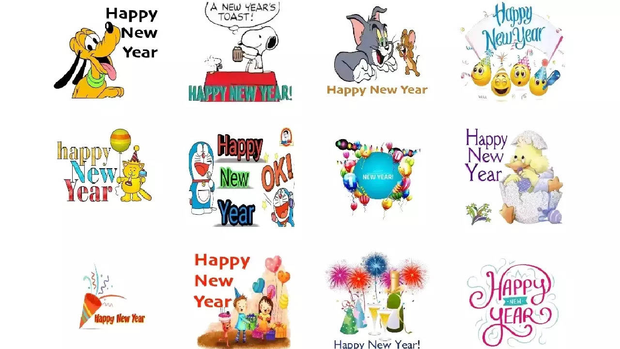 New Year WhatsApp Stickers