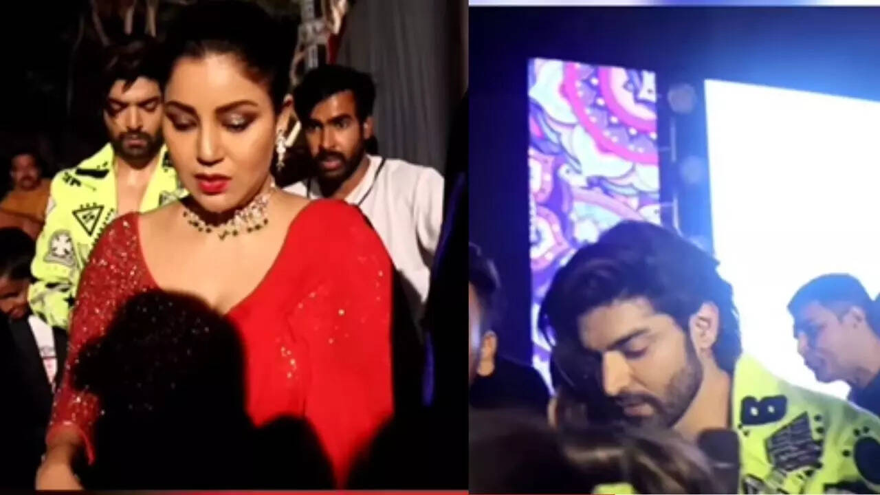 debina bonnerjee and gurmeet choudhary video viral internet actor trolled  on social media-देबीना बनर्जी को भीड़ से बचाते हुए गुरमीत को लगी पैर में  चोट, यूजर्स ने उड़ाया मजाक| Television ...