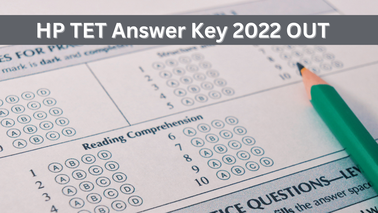 HP TET Answer Key 2022 released