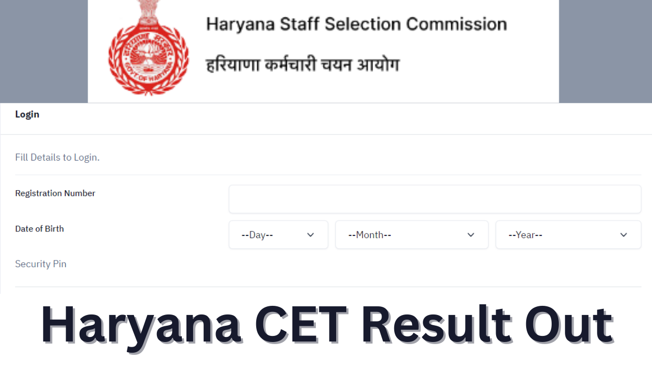 Haryana CET Result Out