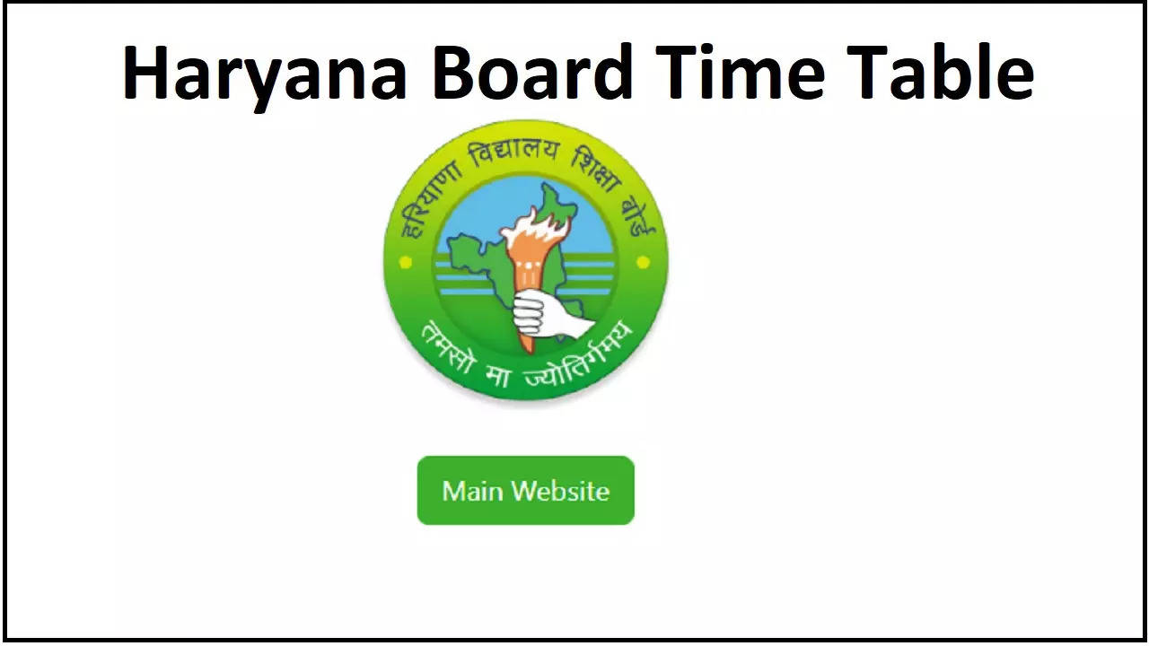 Haryana Board Exam Time Table 2023