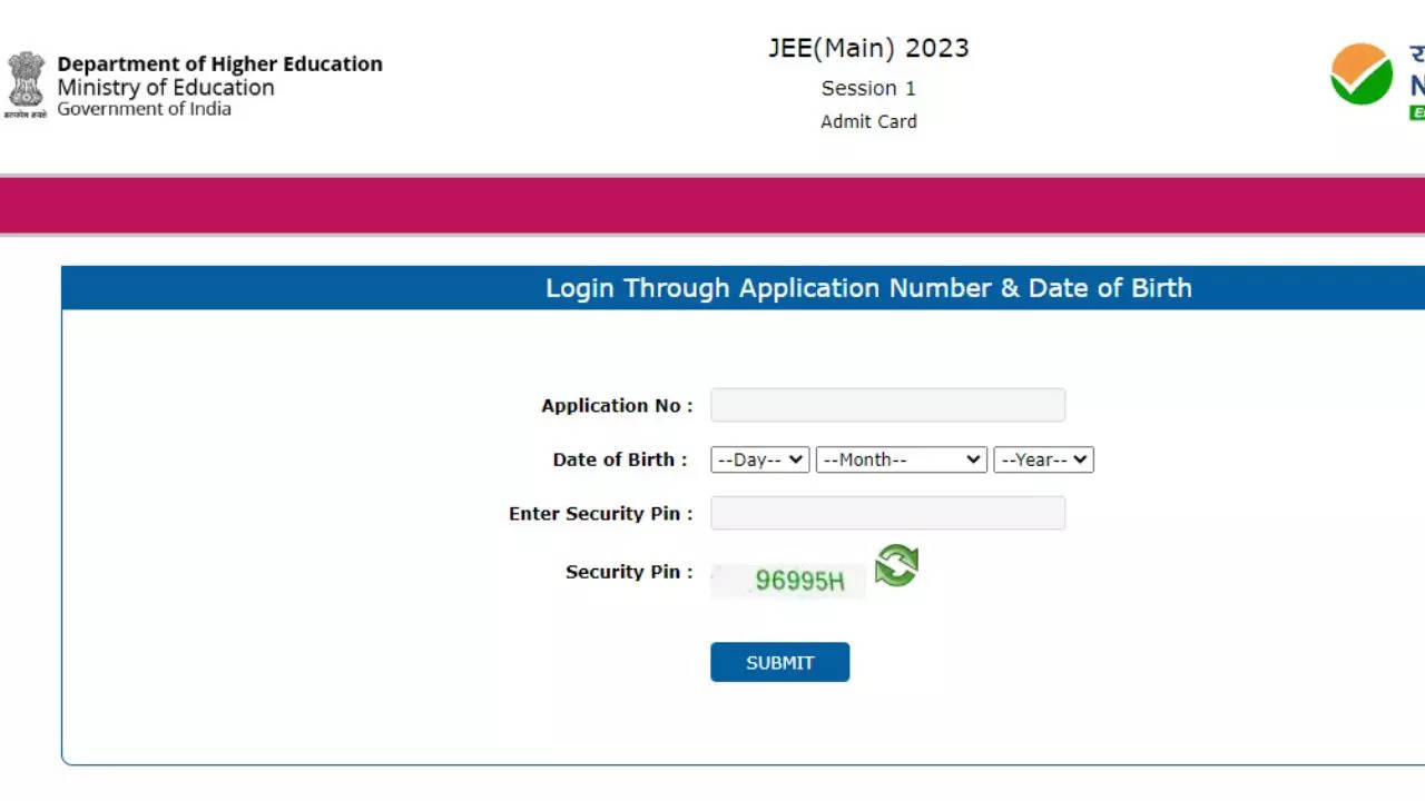 JEE Main Admit Card 2023