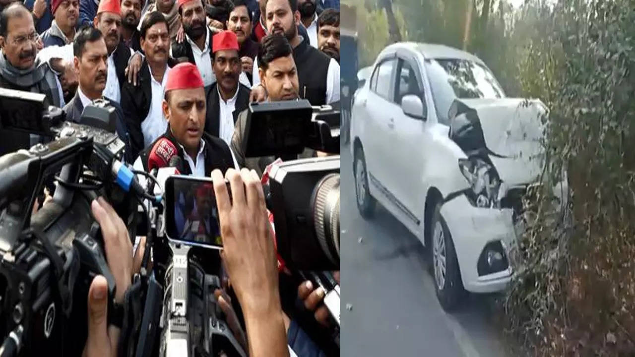 accident in Akhilesh Yadav convoy