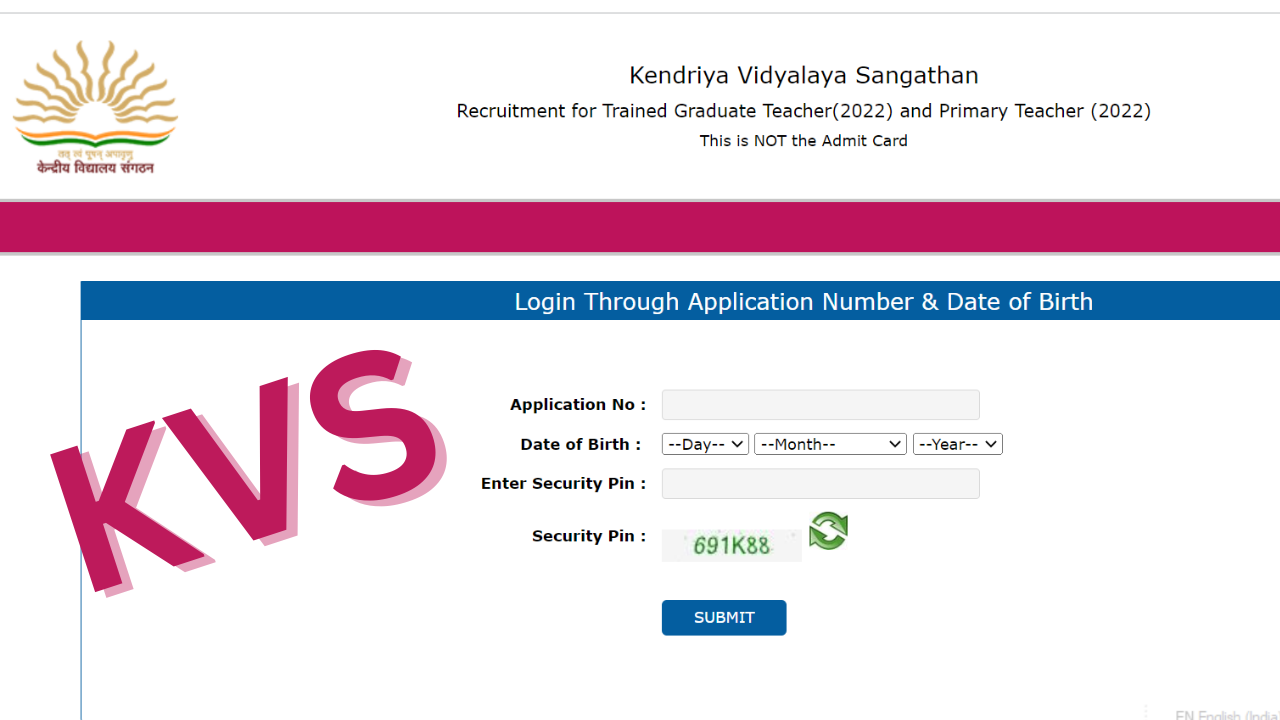 KVS 2023 exam city slip