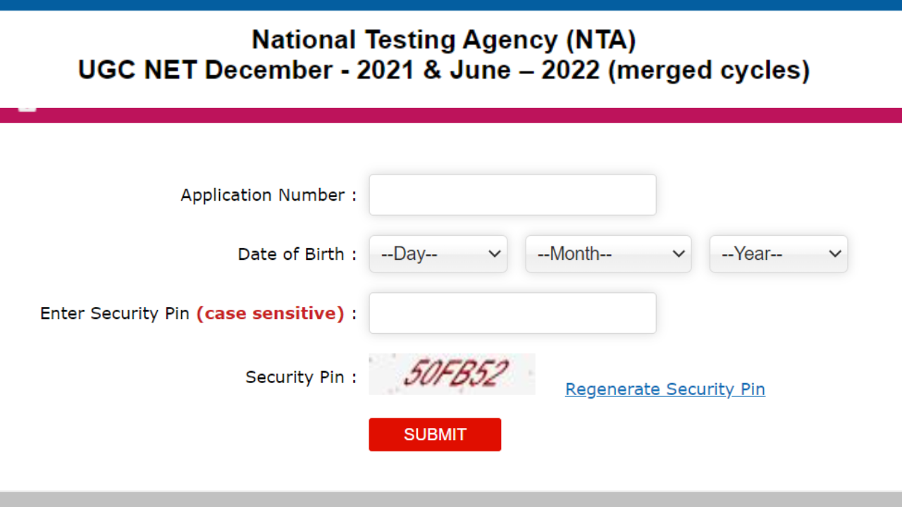 UGC NET admit card, exam city slip for December 2022