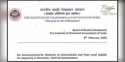 ICAI CA Exam Notice icaiorg