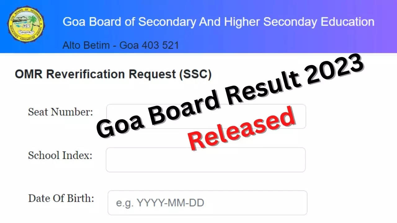 Goa Board Result 2023