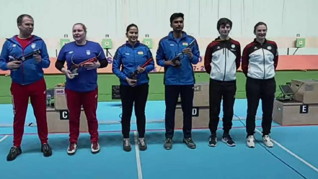 indian shooting team at ISSF Shooting World Cup at Cairo