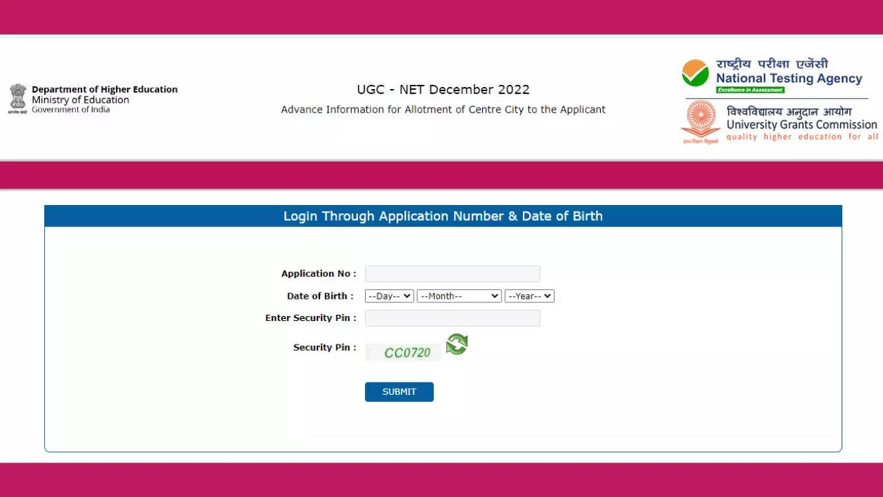 UGC NET Intimation Slip 2023