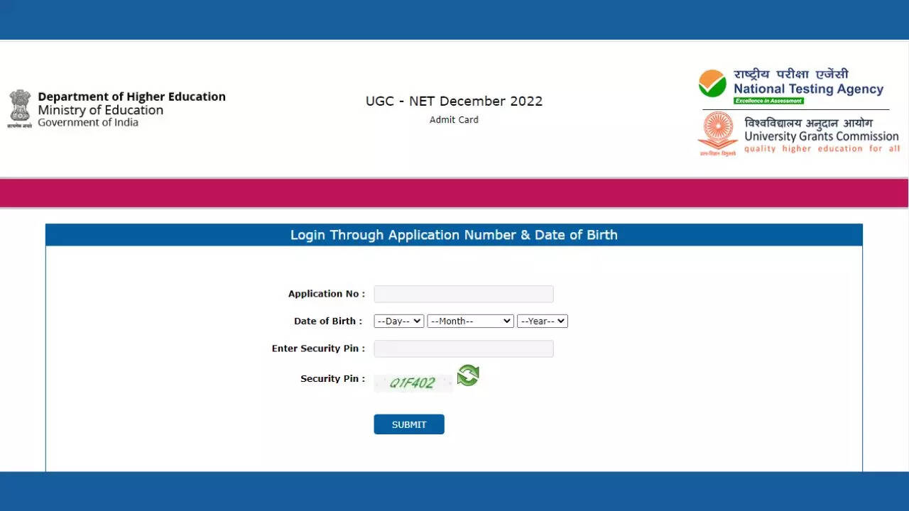 UGC NET Admit Card 2023