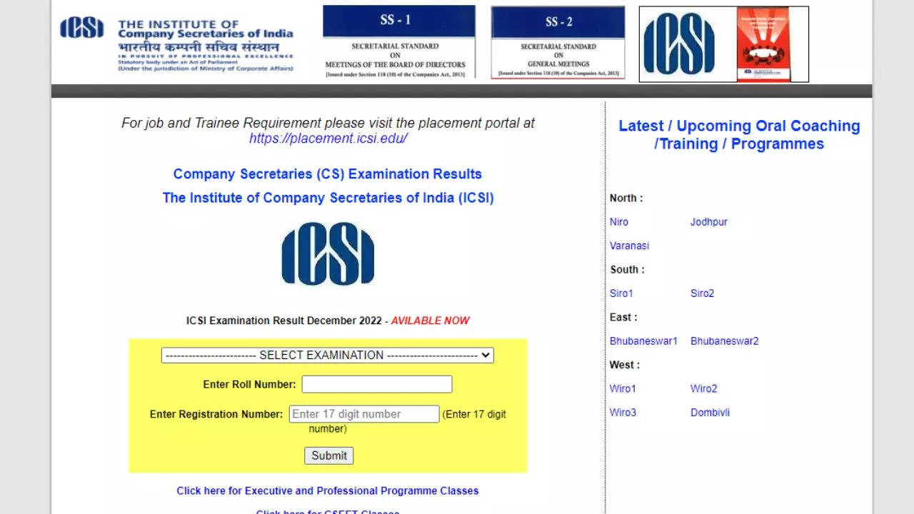 ICSI CS Result 2023